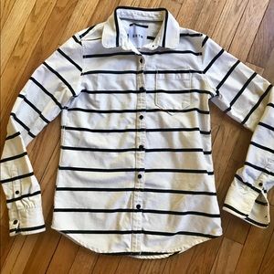 Burton women’s small striped button down shirt top